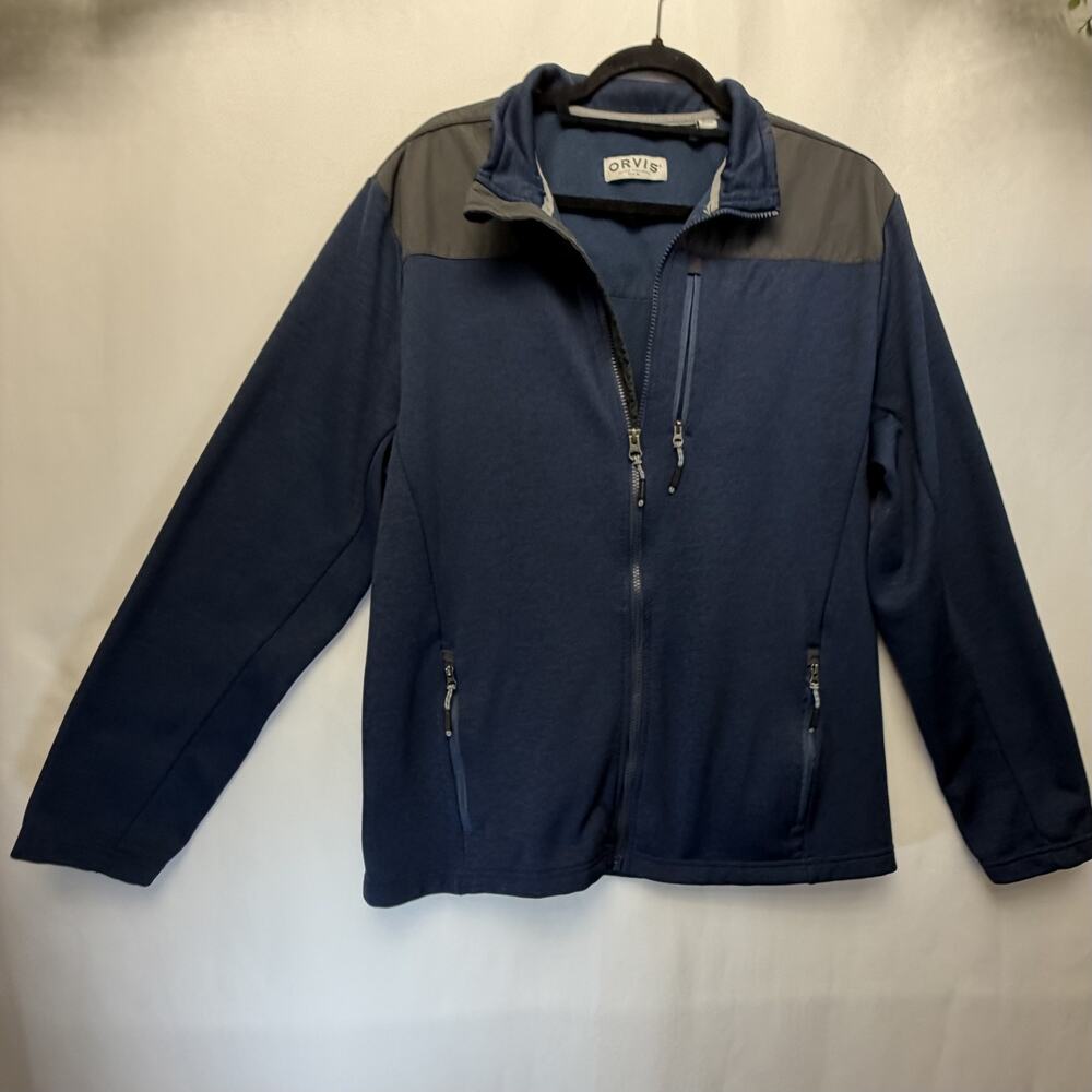 Orvis Men's Full Zip Jacket Navy Blue Size Large